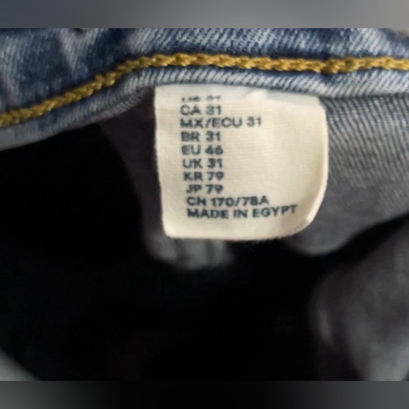 Stitches Trendy Multi Coloured Blue High Rise Ripped 👖 - Picture 3 of 3